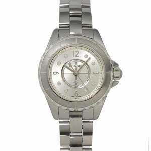 Chanel J12 Chromatic 29mm H3401 Women's Watch, Date, 8 Diamonds, Silver, Quar...